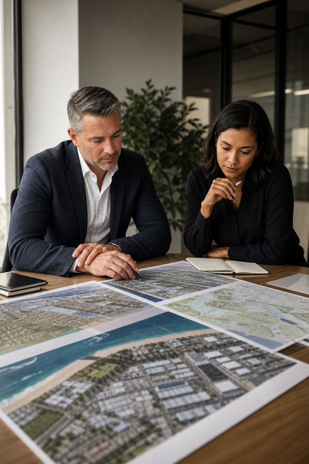 Australian property professionals reviewing different real-estate locations