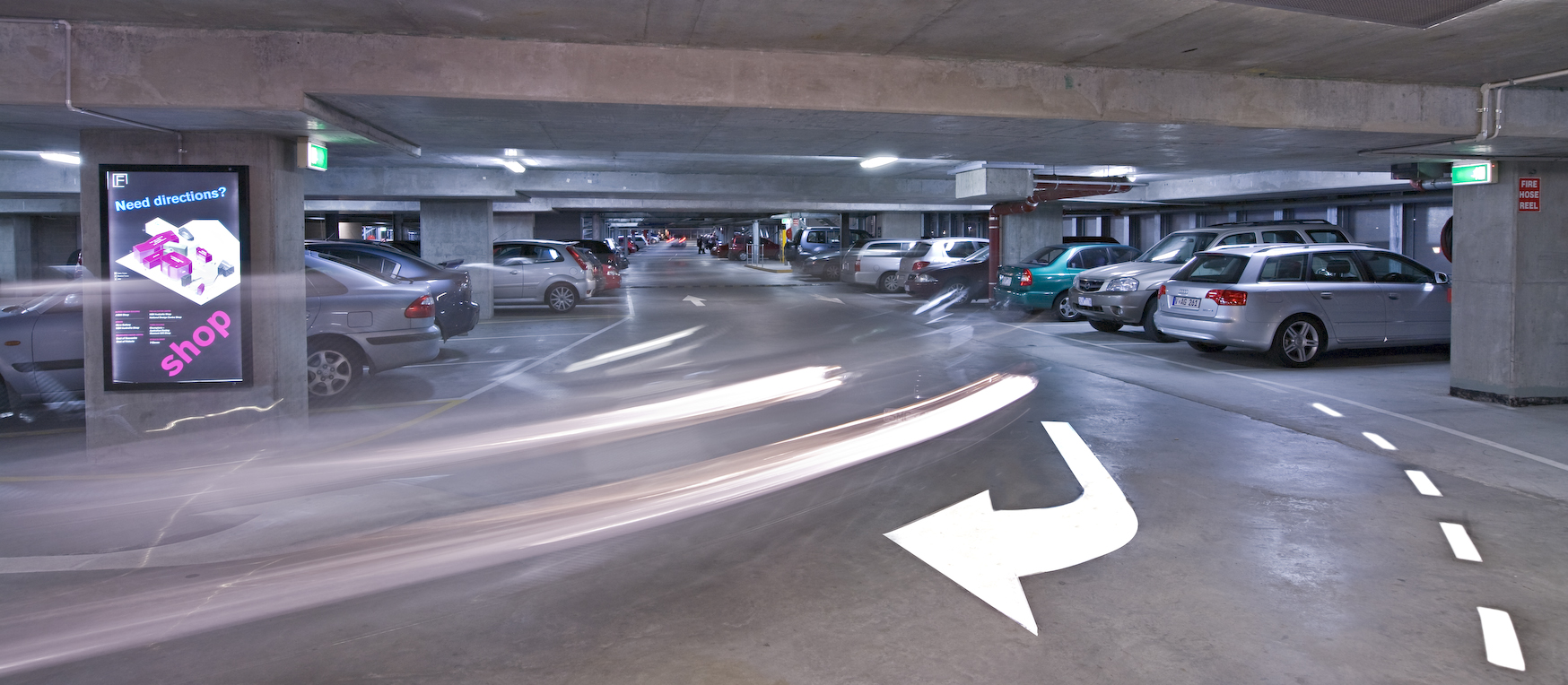 Underground Federation Square car park in Melbourne CBD