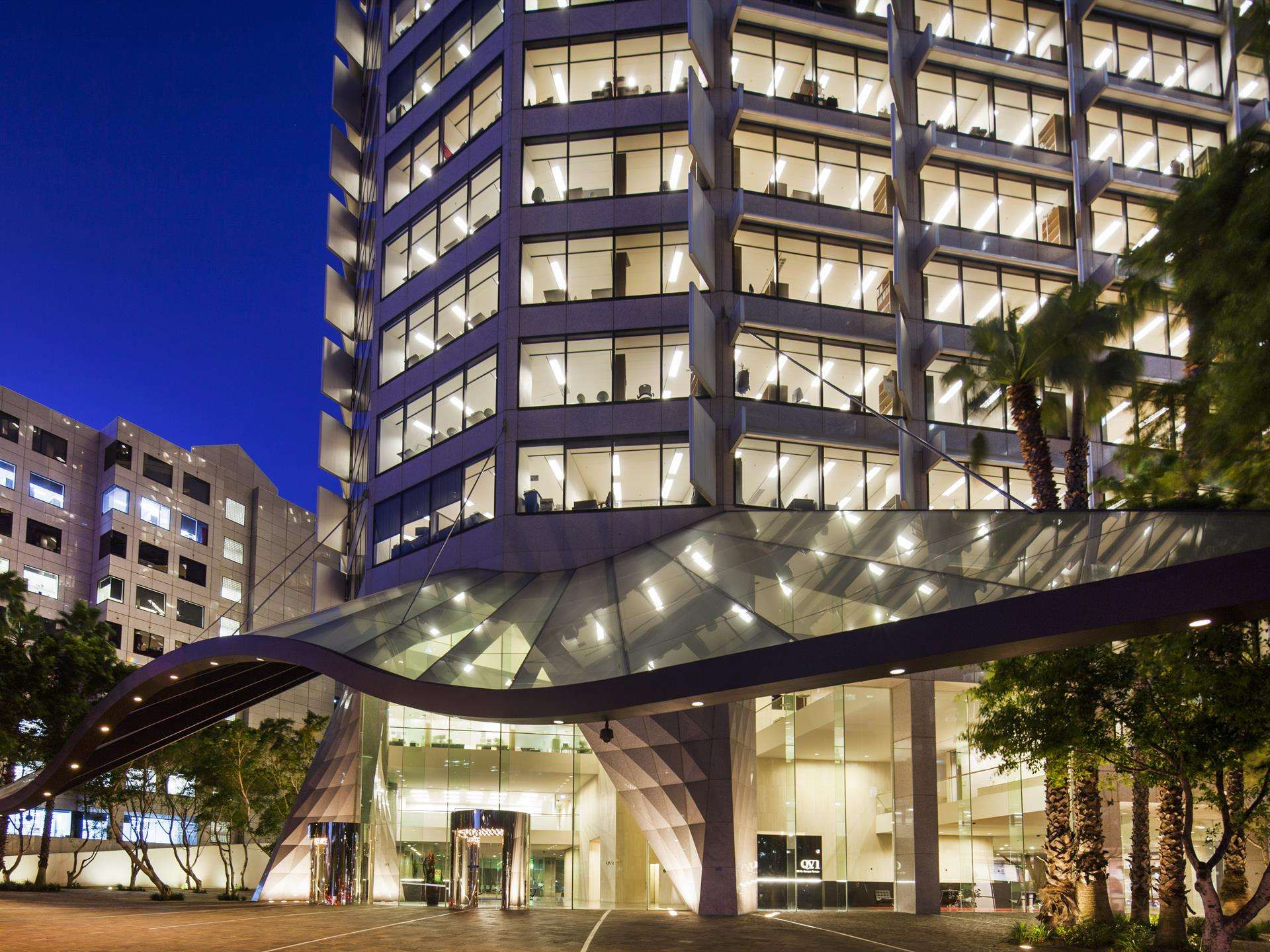 QV1 office tower and car park precinct in Perth CBD